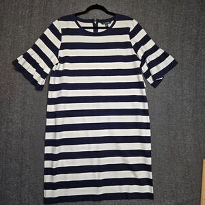 Ralph Lauren Womens Striped Shirt Dress Blue White Sz XL NWT